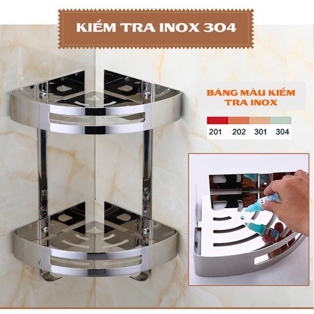Kệ góc 2 tầng 304, kệ góc nhà tắm, kệ phòng tắm