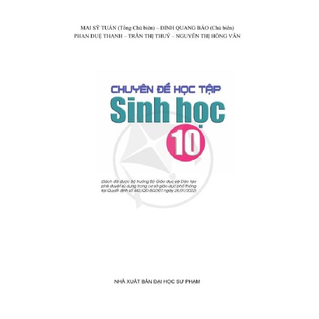 Chuyên Đề Sinh Học lớp 10 - Cánh Diều