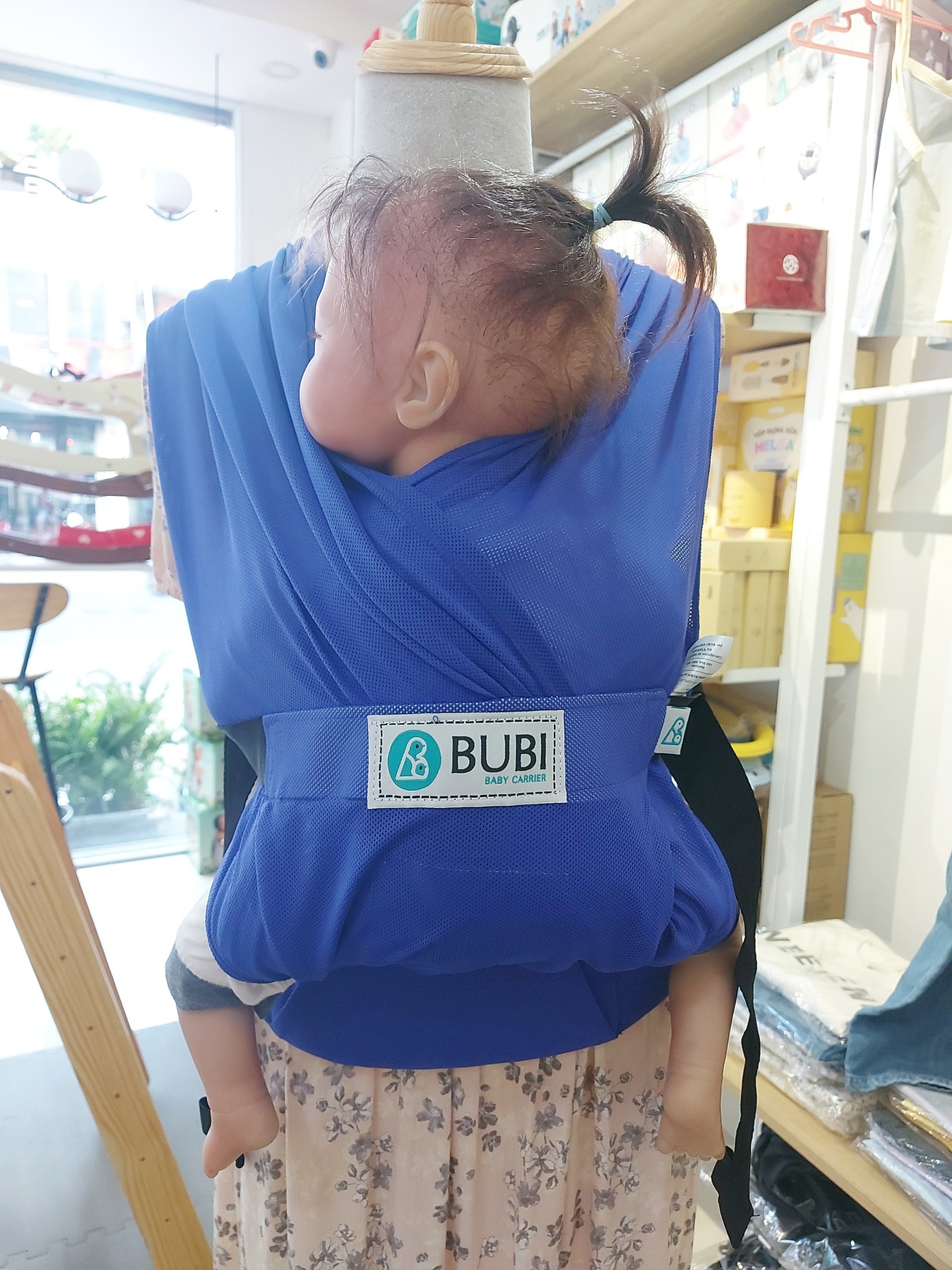 Địu vải BUBI Gen 3 - LƯỚI THOÁNG KHÍ - XANH NAUY