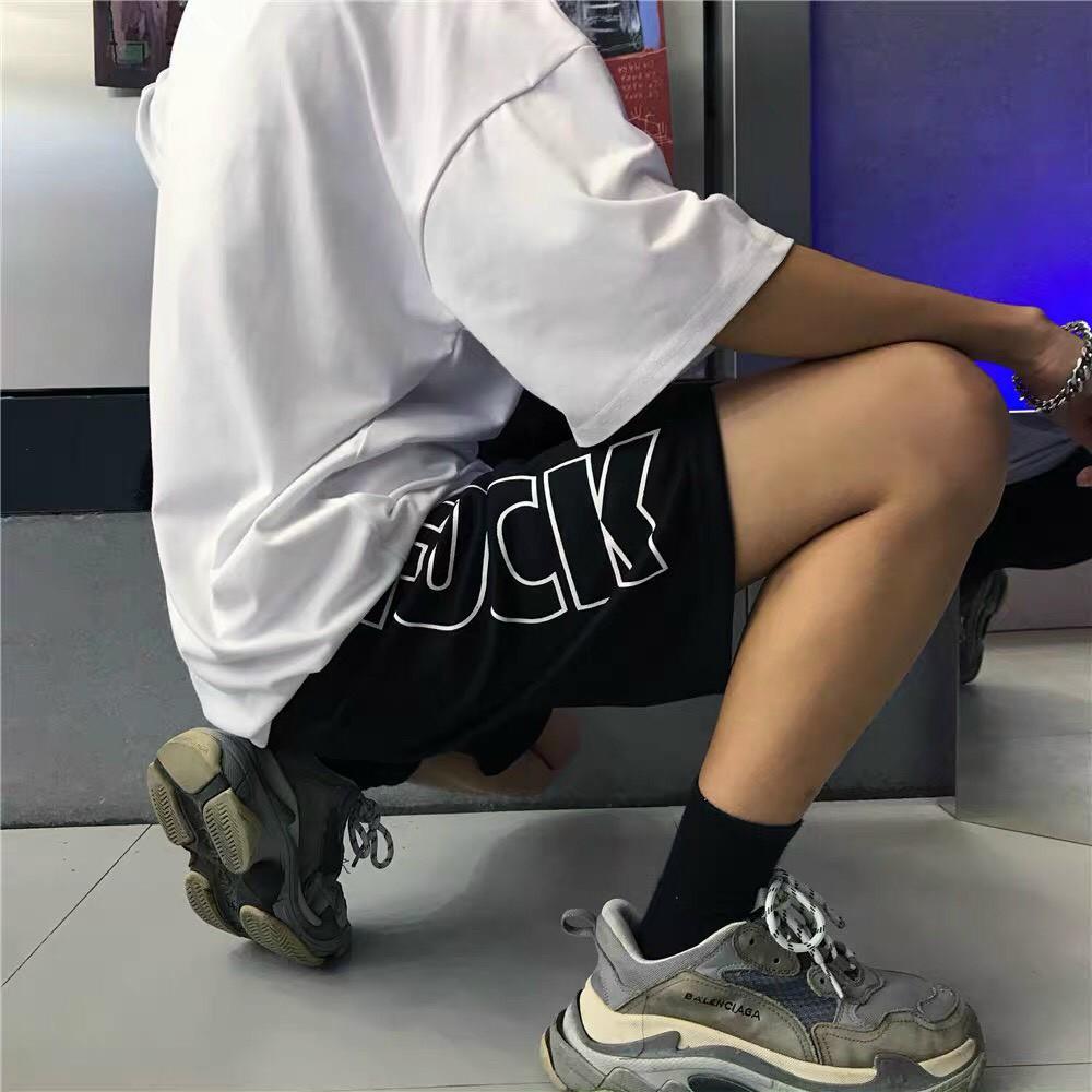 Quần short thun nam nữ F.U.C.K, quần sort Unisex màu đen, phong cách trẻ trung