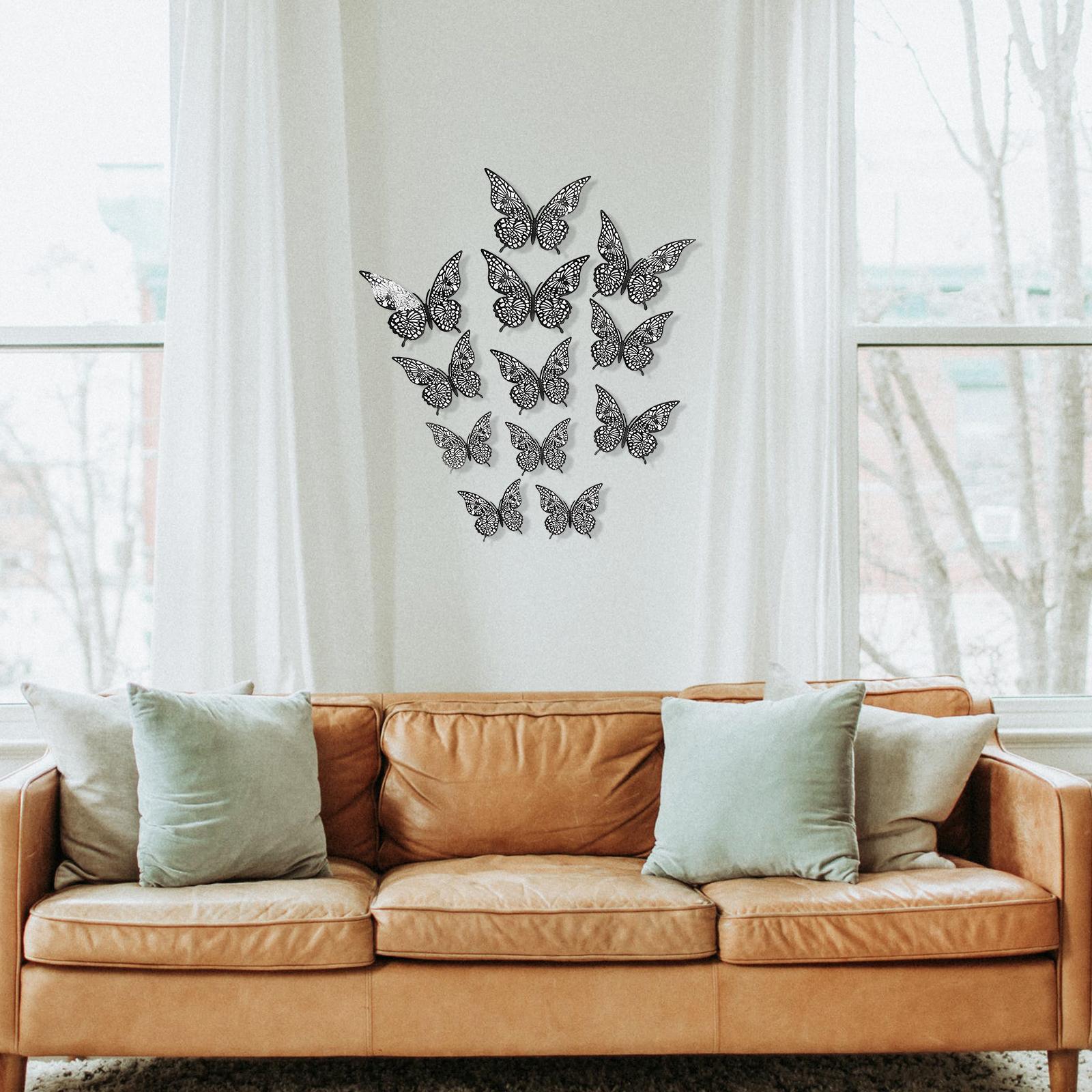 Set 12 Miếng Dán Tường Decal 3D Nhiều Hình Ảnh Nghệ Thuật Có Thể Tháo Rời