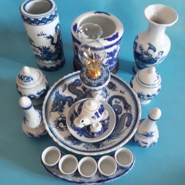 Combo bộ thờ Thần Tài gốm sứ