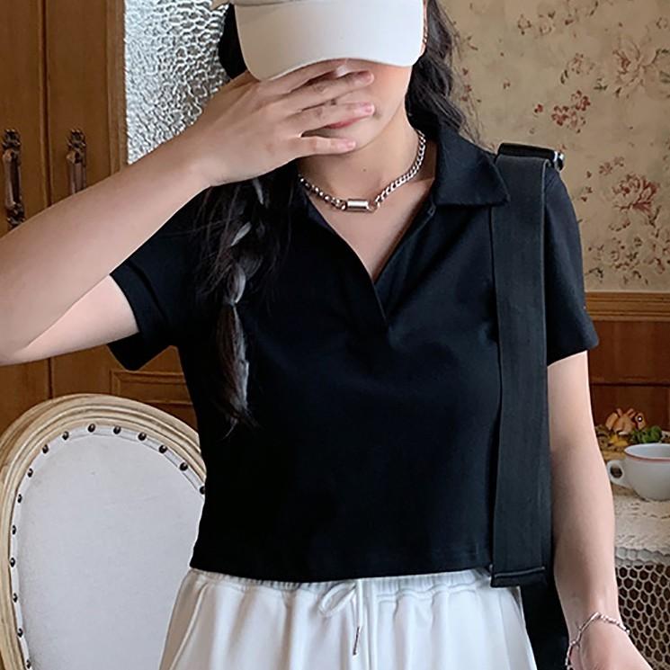 Áo Croptop Cổ Petter Basic siêu xinh xắn chất vải đẹp - A035