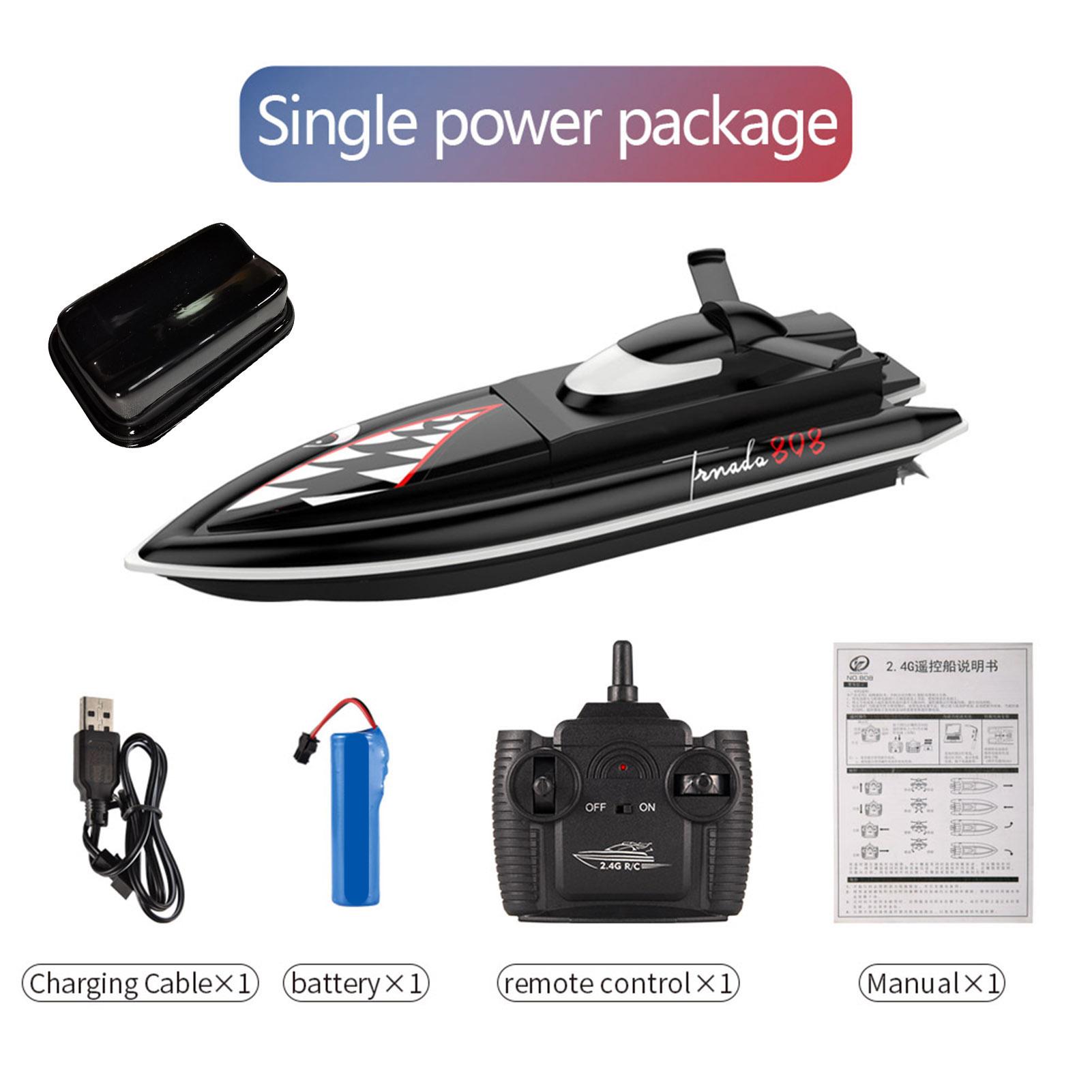 Thuyền điều khiển từ xa RC tốc độ cao 25Km / h 2.4GHz không thấm nước Quà tặng cho trẻ em