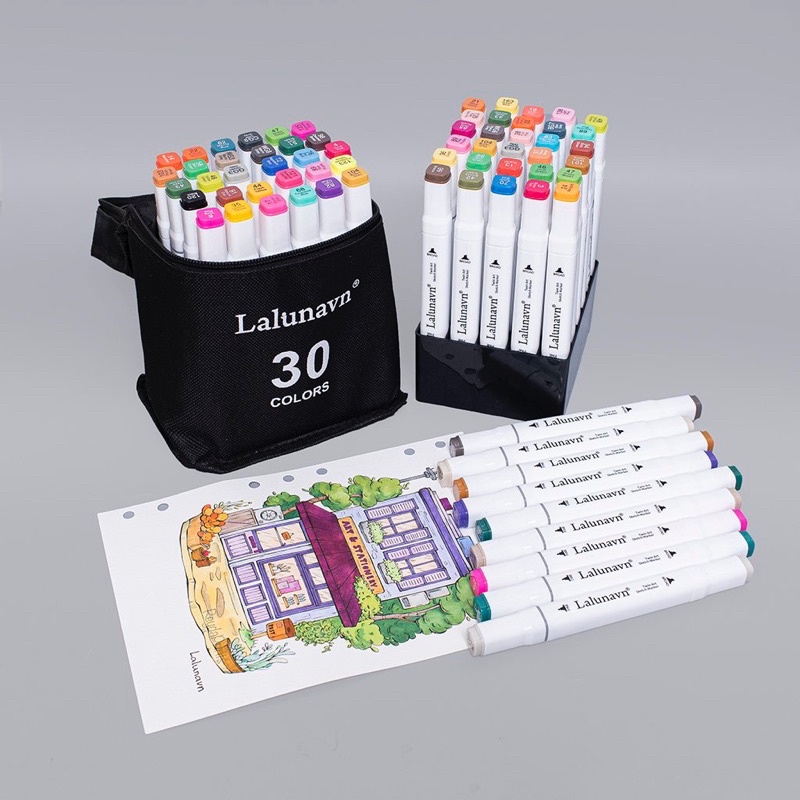 Bút màu Marker Lalunavn Touch Cool họa cụ tô màu dạ vẽ tranh anime Bộ 30/60/80 -B66