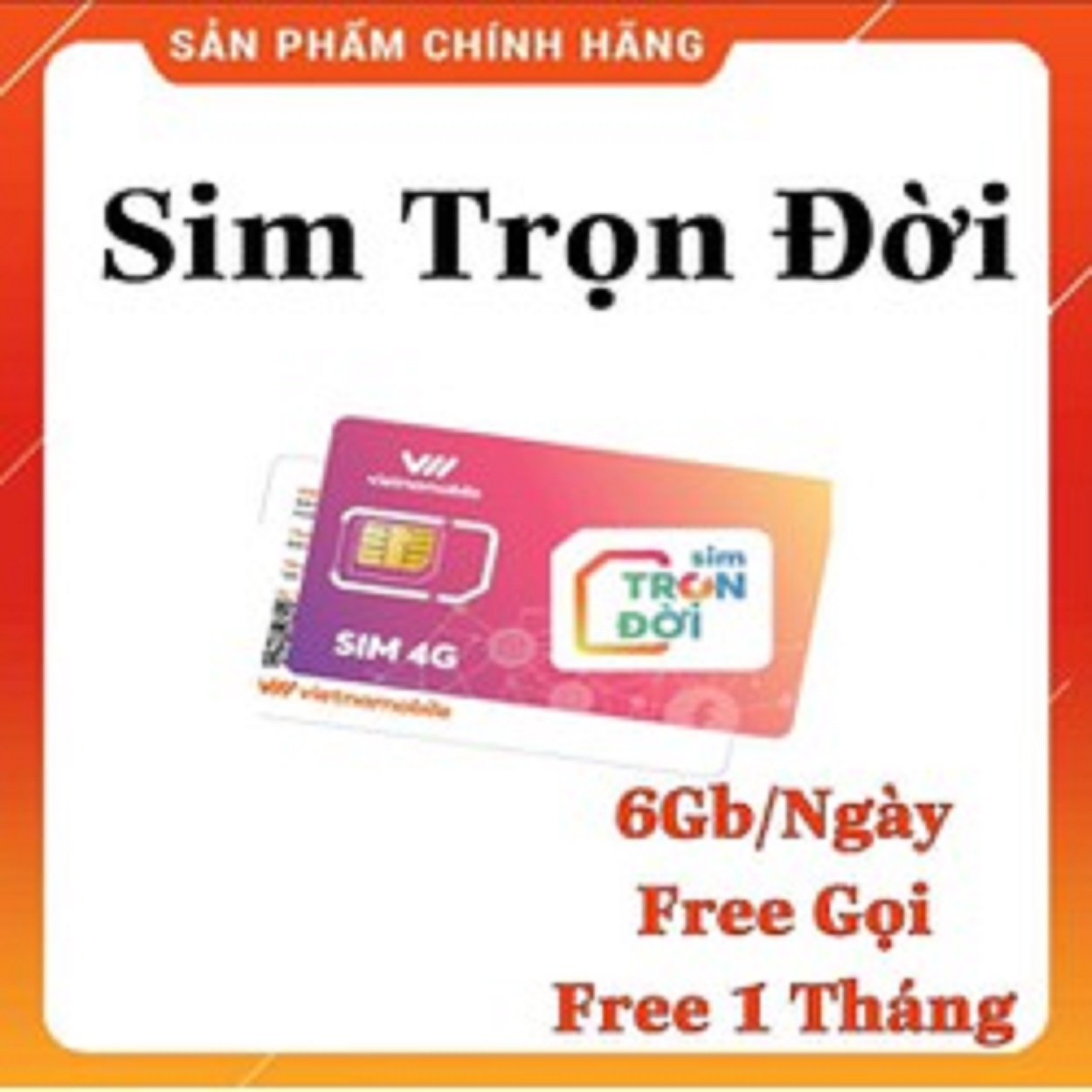 Sim Trọn Đời- 6Gb/ ngày, Miễn phí nội mạng  - Hàng chính hãng