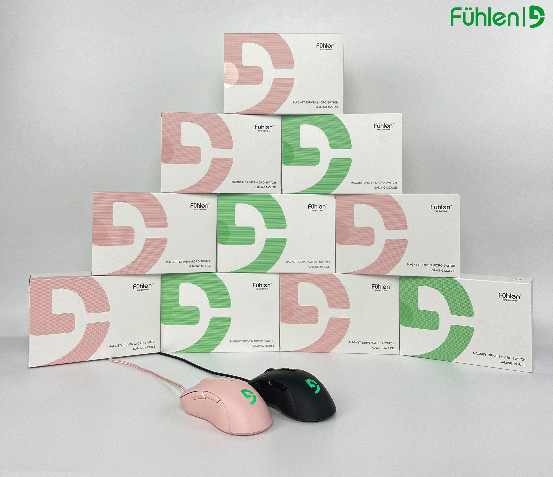 Chuột có dây game Fuhlen G90 pink - Hàng chính hãng.