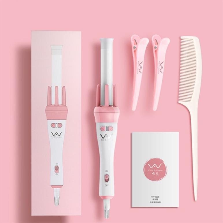 Máy Uốn Tóc Làm Xoăn Tự Động VIVID&VOGUE Tặng Kèm Lược Kẹp Tóc - Hàng Chính Hãng