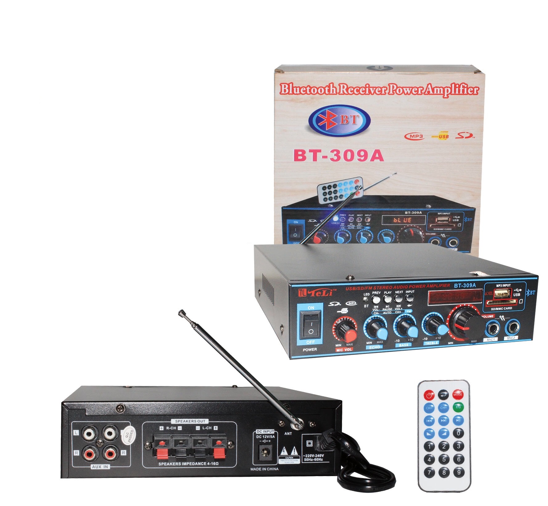 AMPLY MINI KARAOKE BLUETOOTH TELI BT-309A NGUỒN AC / DC