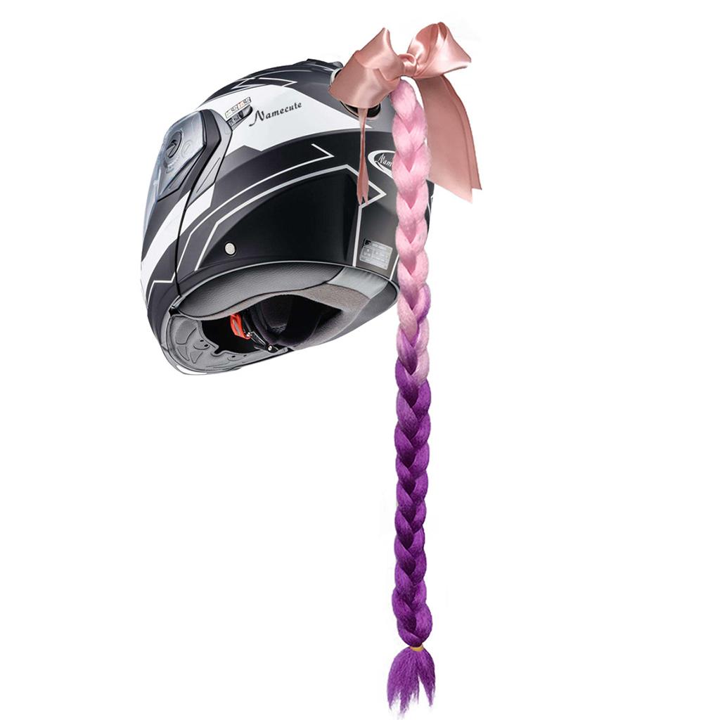 22 Inch Gradient Ramp Helmet Braids /Ponytail Motorbike PC Helmet Hair