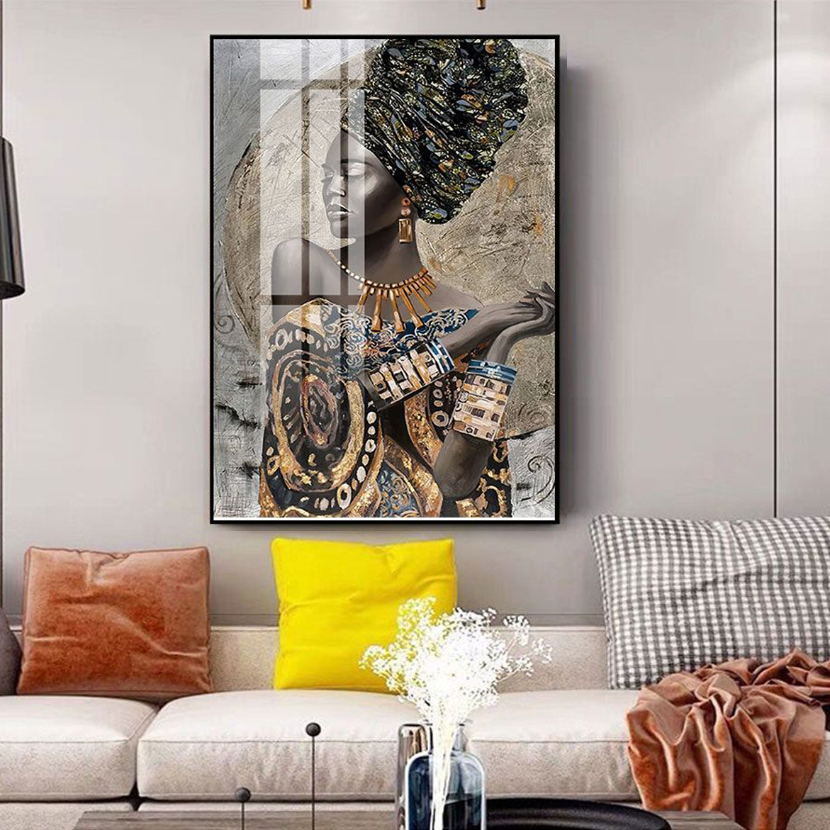 Tranh Canvas In Sắc Nét Không Phai Màu - Tranh Cô Gái Da Màu Nghệ Thuật