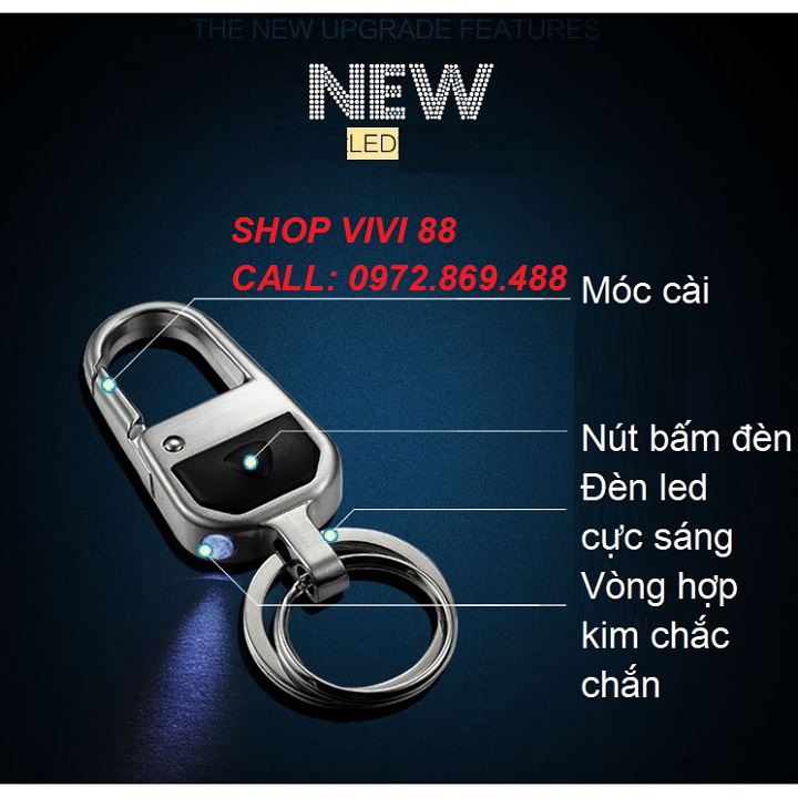 Móc Chìa Khóa Ô tô Có Đèn Led