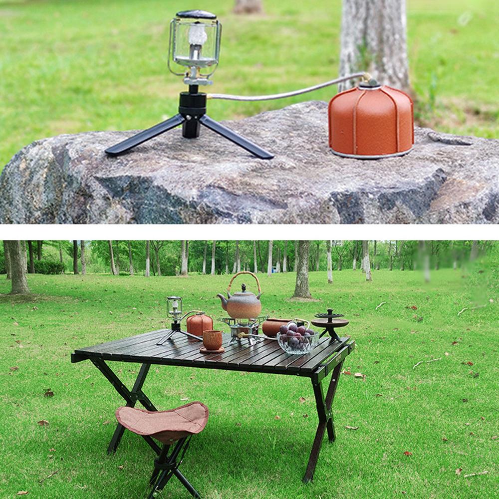 Mini Portable Bright Camping Lantern Gas Light Outdoor Fishing Picnic Tent Lamp Home Garden Hung Glass Lamp with Tripod