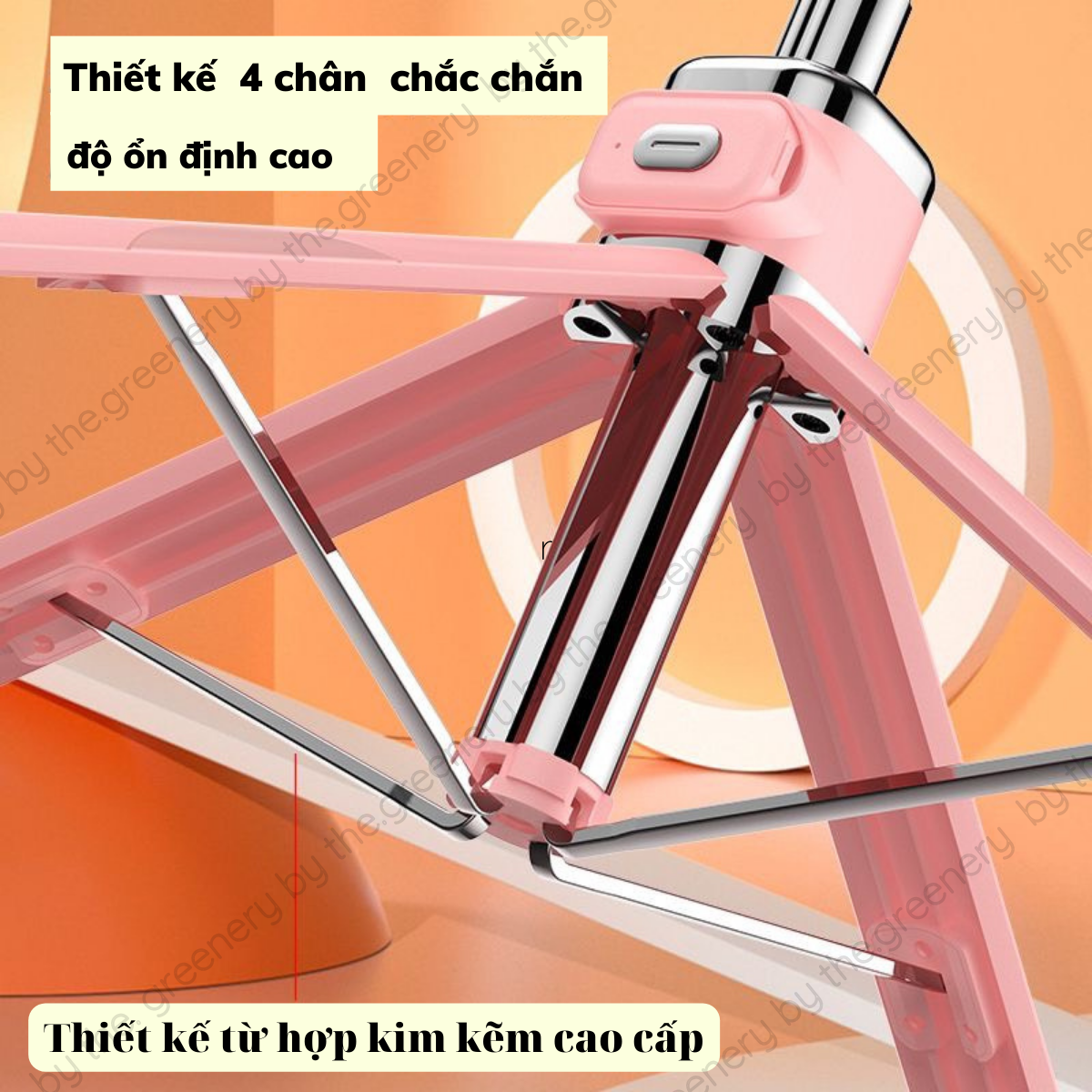 Gậy chụp ảnh Selfie kiêm Tripod Cao 1.3m đa năng có remote Bluetooth(sạc điện) Tích hợp chân đế hợp kim kẽm chắc chắn