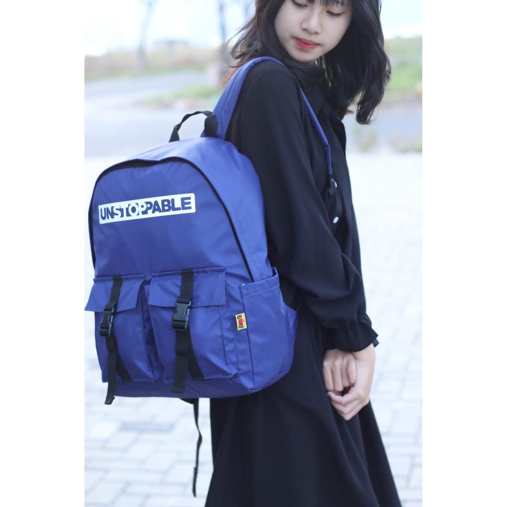 Balo học sinh, sinh viên với thiết kế unisex trẻ trung năng động chất dù nhẹ bền - BOM