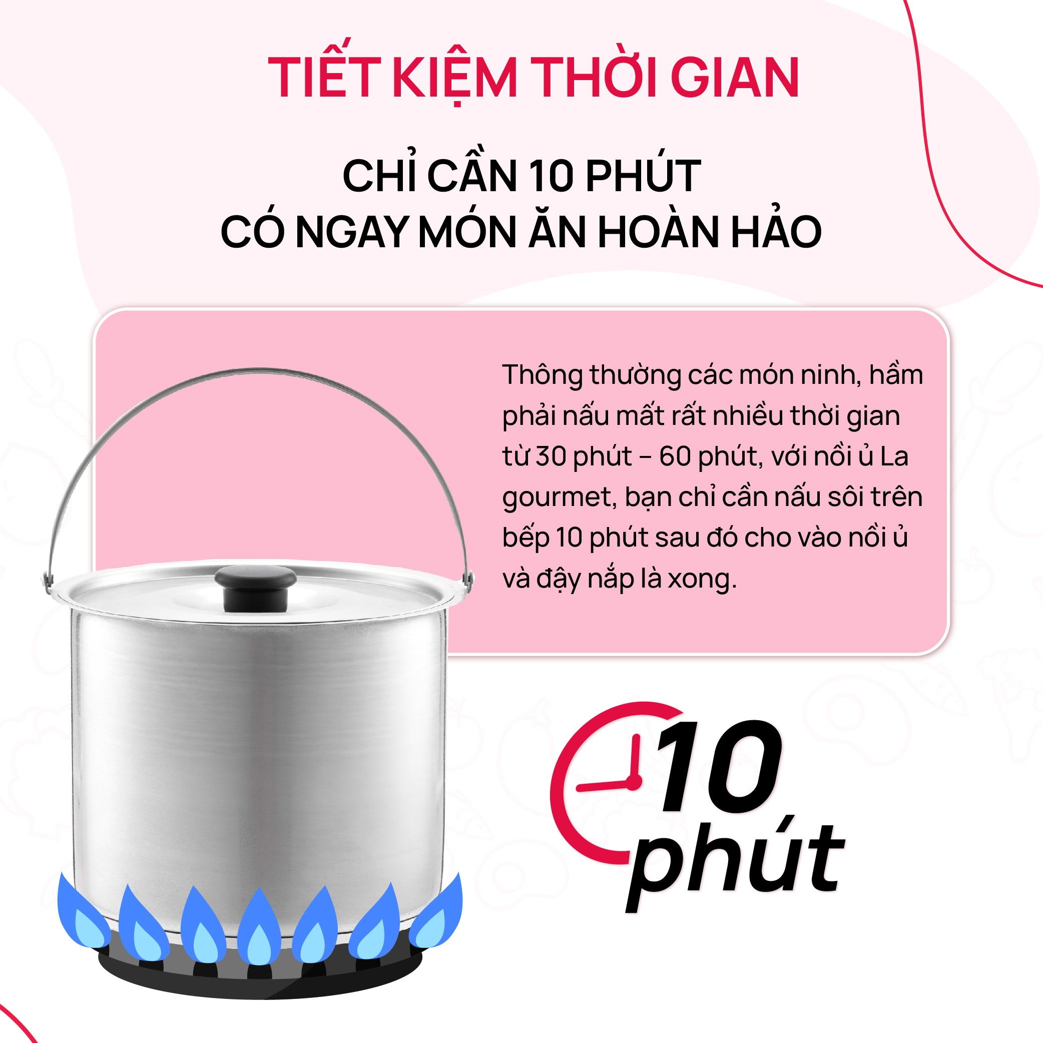 Nồi ủ chân không - nấu chậm cao cấp La gourmet 2.5L màu xanh dương - 397614 (bảo hành 1 năm)