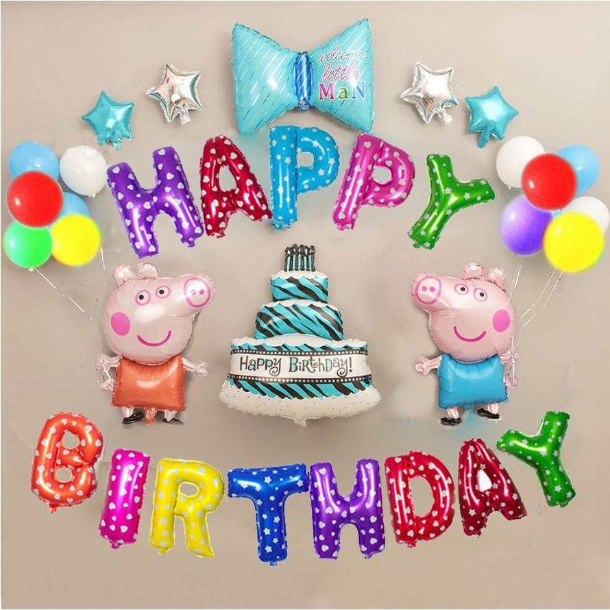 Set bóng HEO Peppa trang trí sinh nhật