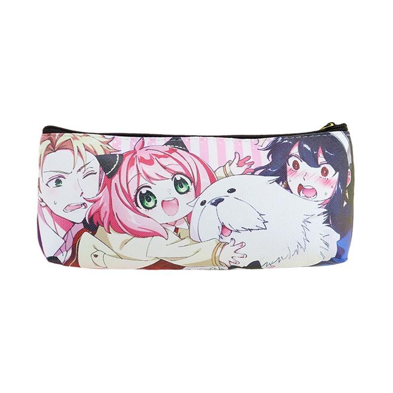 Túi Đựng Bút Chì Bằng PU Có Khóa Kéo In Hình Anime tmdbyx Spy X Family Anya Yor Loid Forger Cho Học Sinh