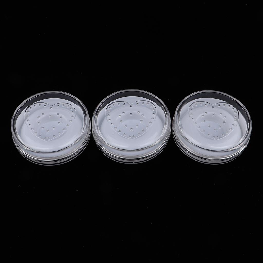 3Pcs Round False Eyelash Storage Case Box Eyelash Holder Container