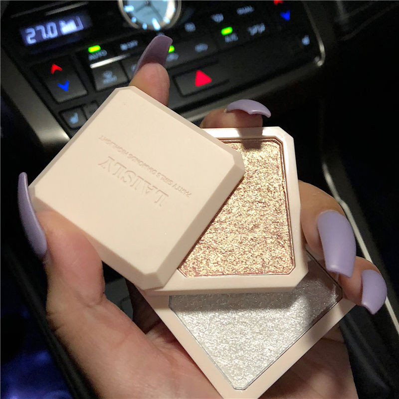 Phấn Bắt Sáng, Má Hồng Kèm Hightlight Laisly Tạo Khối 2 Lớp Kèm Gương
