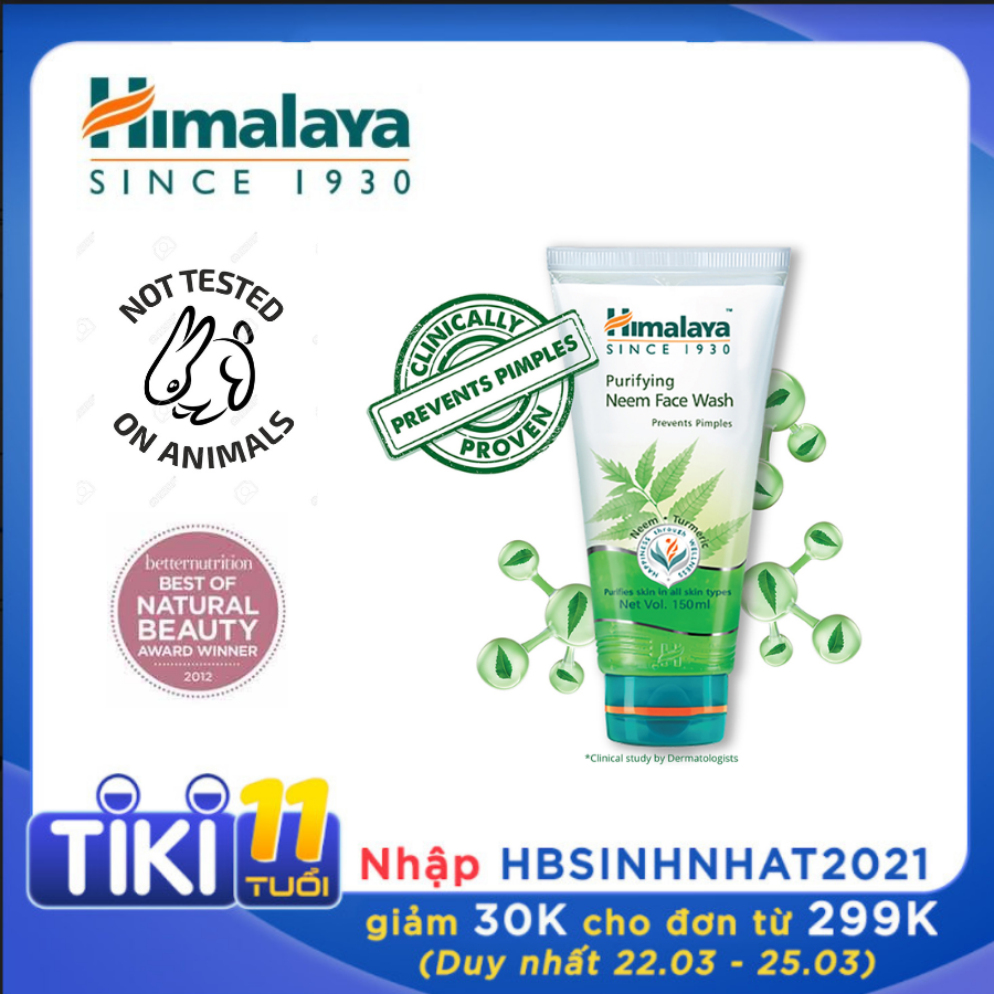 Sữa Rửa Mặt Neem Ngừa Mụn Trứng Cá Himalaya Herbals (150ml)