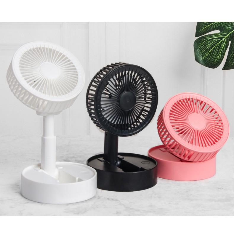 Quạt Tích Điện Mini Quạt Để Bàn Gấp Gọn Tiện Dụng 3 Cấp Độ , Siêu Mát- Sạc USB Fan A9