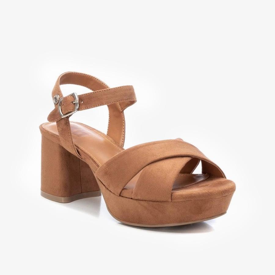 Giày Cao Gót Nữ XTI Camel Microfiber Ladies Sandals