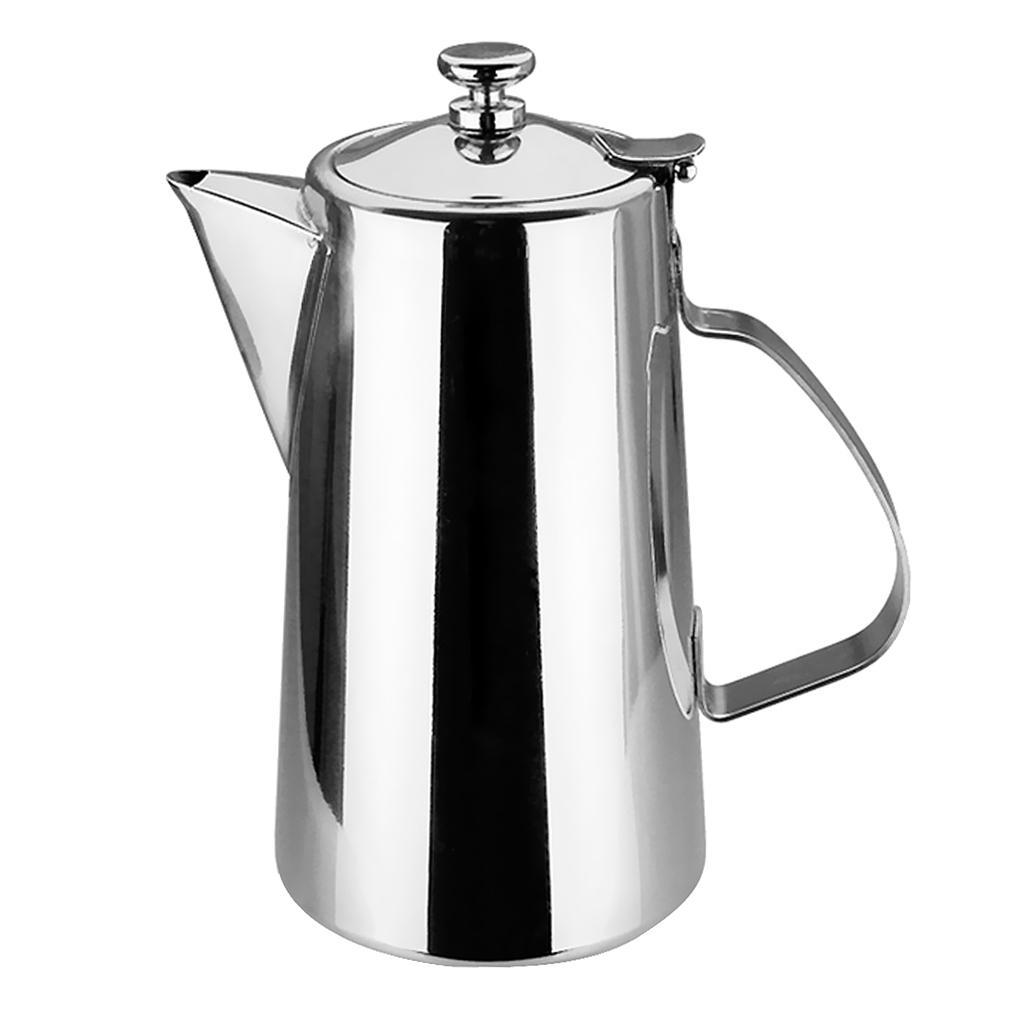 3X 1.7L Stainless Steel Water Coffee Pot Ice Tea Jug Kettle Pitcher with Lid #2