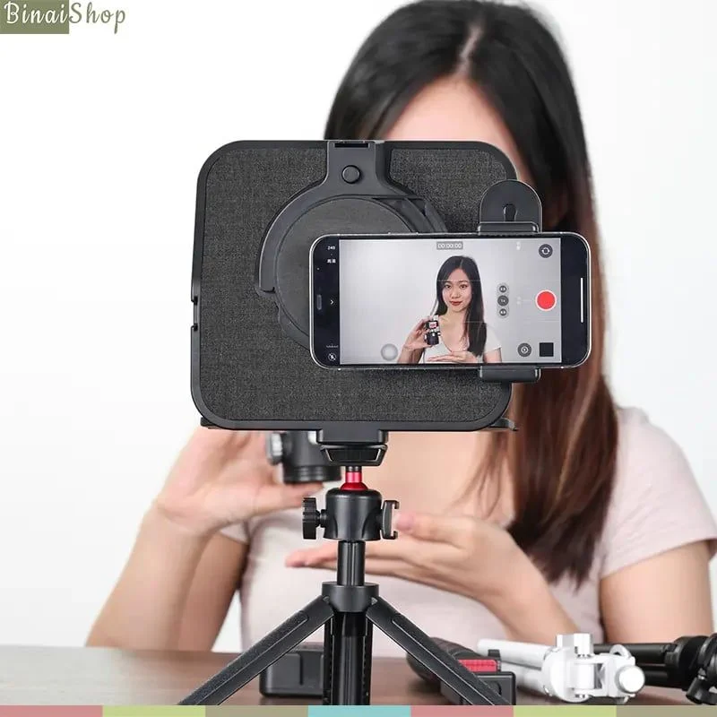 Ulanzi Teleprompter RT02 - Máy Nhắc Chữ Đa Năng Dành Cho Điện Thoại Thông Minh, DSLR Và Máy Ảnh Có Điều Khiển Từ Xa - Hàng chính hãng