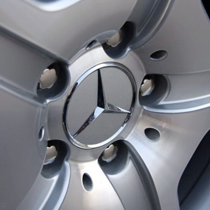 Logo chụp mâm, ốp lazang đẳng cấp bánh xe ô tô Mercedes Benz BENZ75