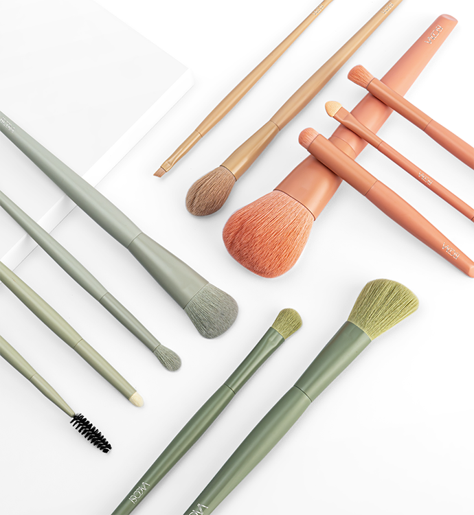 Bộ Cọ Cá Nhân 12 cây &amp; Ví Xanh Rêu VACOSI CENTREPIECE BRUSH SET - BC35