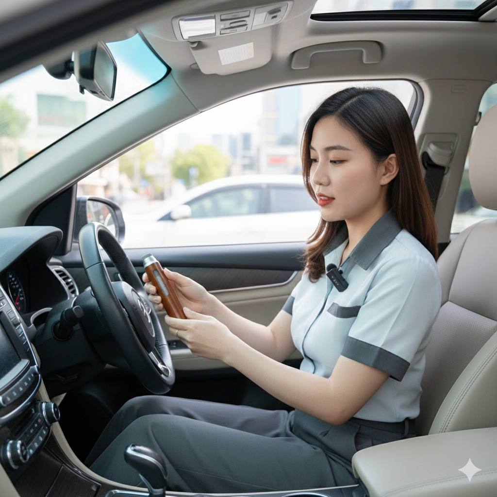 Gạt Tàn Cá Nhân Di Động, Dùng Cho Ô tô Cầm Tay, Du Lịch, Chất Liệu Gỗ Cao Cấp [ Free Ship