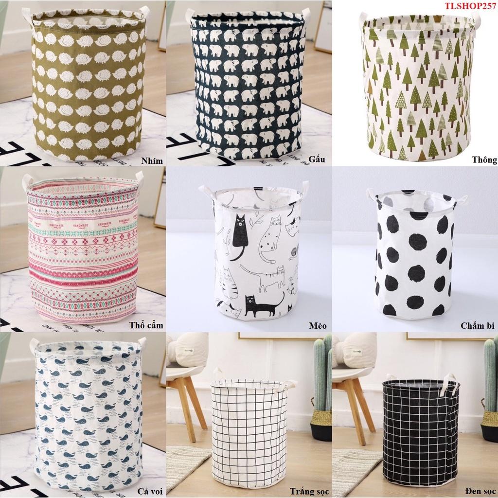 Giỏ Đựng Đồ, Sọt Vải Đựng Quần Áo Phong cách Nhật Bản 30 x 45 cm