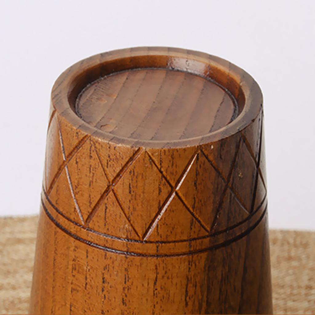 Wooden Cup Handmade Coffee Tea Beer Juice Milk Mug Drink Cup 7.8cmx11.5cm