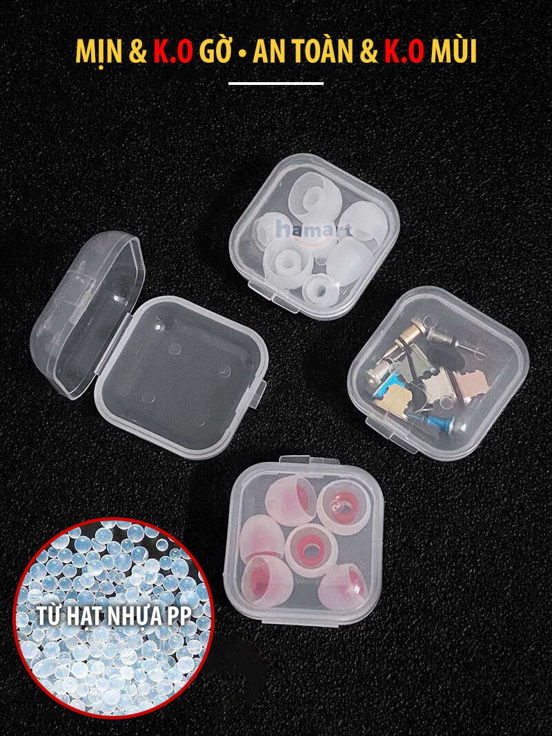 COMBO 5 Hộp Nhựa Mini Có Nắp Trong Suốt Khoá Kín Đựng Trang Sức Linh Kiện Ốc Vít Vật Dụng Nhỏ Tiện Lợi