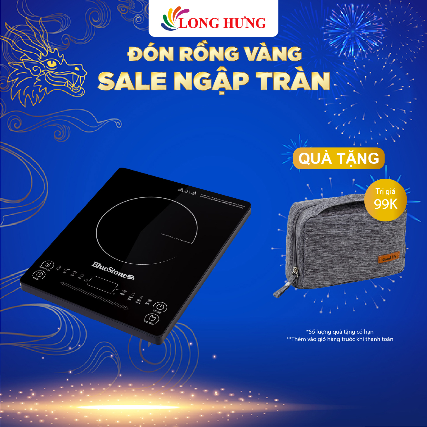 Bếp điện từ Bluestone ICB-6619 - Hàng chính hãng