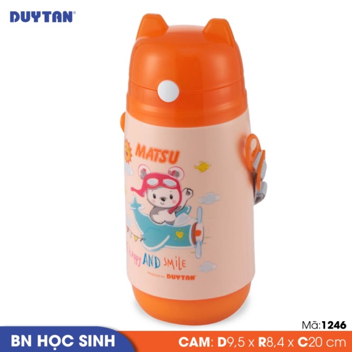 Bình nước học sinh nhựa Duy Tân Matsu 400ml - 12811 - Giao màu ngẫu nhiên - Hàng chính hãng