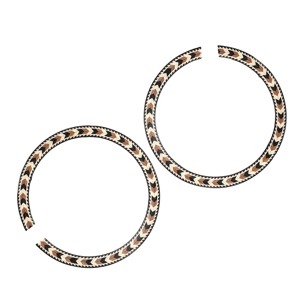 2 Cái Soundhole Dây Miếng Dán Decal cho Đàn Acoustic Guitar Cổ Điển