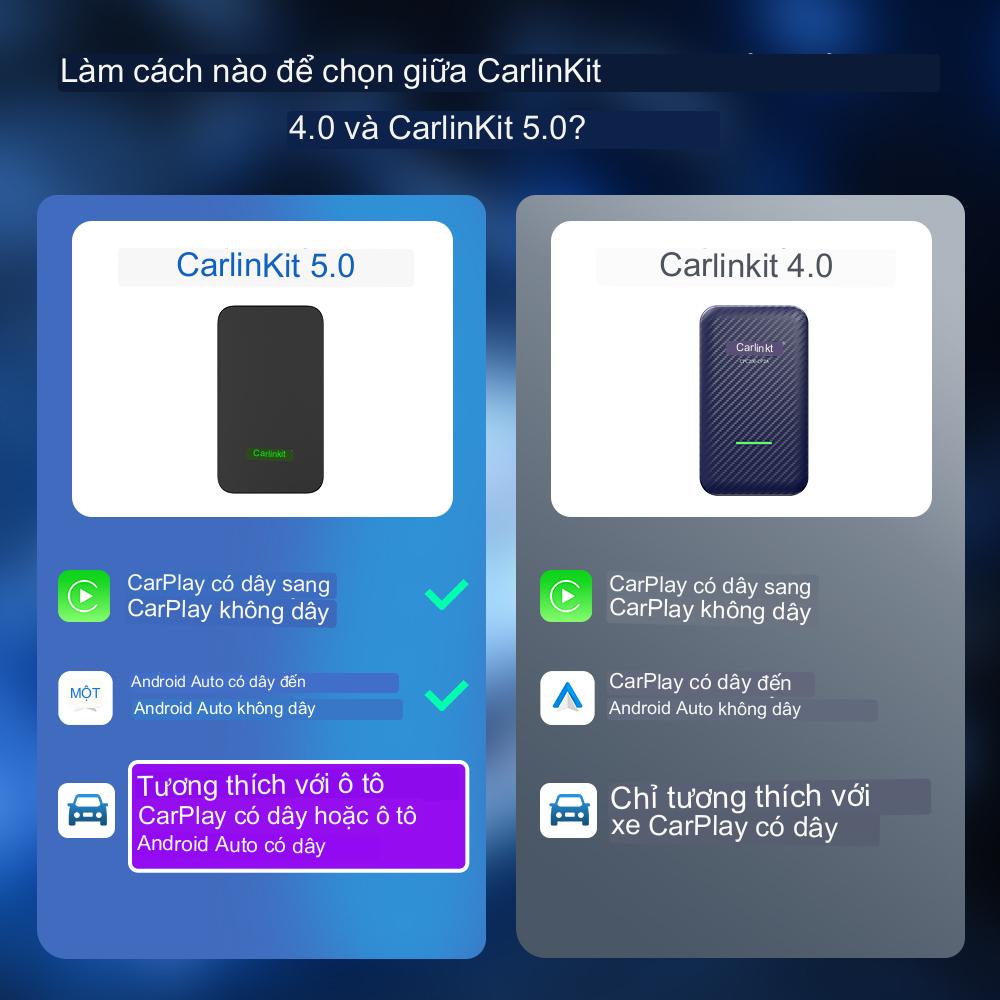 Carlinkit 5.0 2Air 2023 chuyển đổi Apple Carplay không dây + Android Auto Không dây 2 in 1 cho xe ô tô