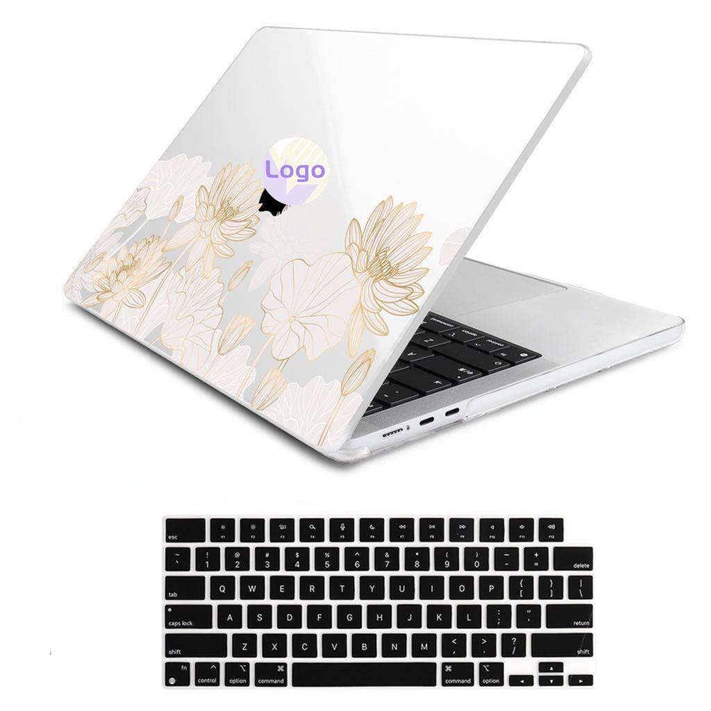 Ốp Máy Tính Bảng Hình Hoa Sen Cho 2022 Macbook Air13.6 M2 Chip A2681 Pro13 A2338 Pro14 16 inch A2442 A2485 Pro13.3 A2251 A1708 A1706 A1466 A1369