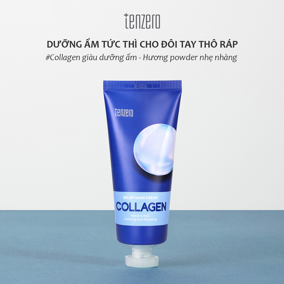 Kem Dưỡng Tay Giảm Nếp Nhăn, Chống Lão Hóa, Sáng Da Collagen Tenzero Relief Hand Cream 100ml