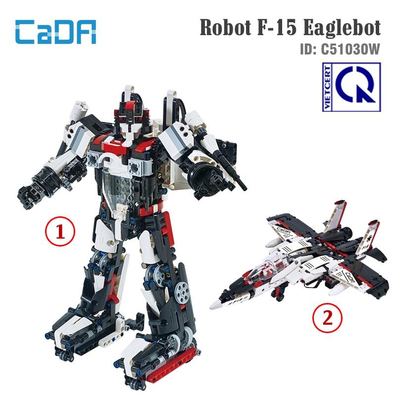 Đồ Chơi Lắp Ráp Điều Khiển Robot 2 Trong 1 F-15 Eaglebot – CADA C51030W