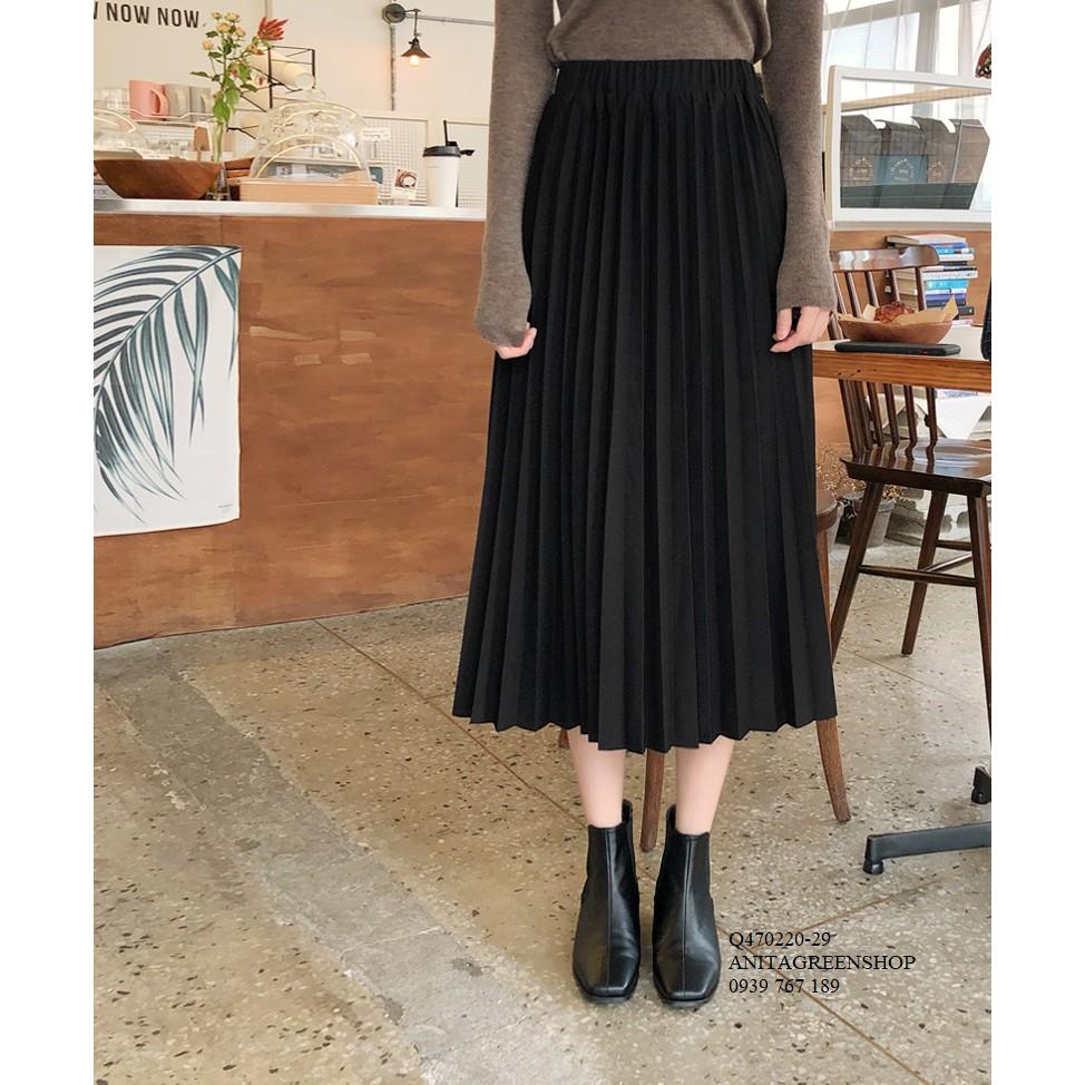 Q470220 CHÂN VÁY MIDI DẬP LY