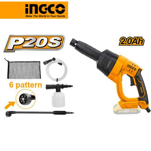 Máy rửa xe ô tô, xe máy dùng pin INGCO CPWLI2008