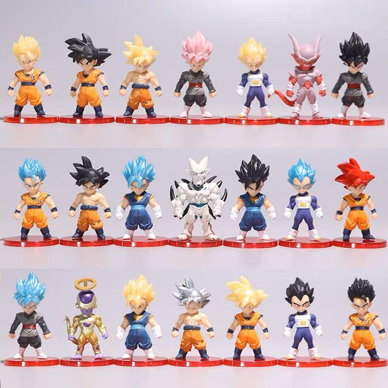 Mô Hình Phiên bản Q của Dragon Ball Super mô hình tay Super Saiyan Tôn Ngộ Không Vegeta Frieza Saru đồ trang trí