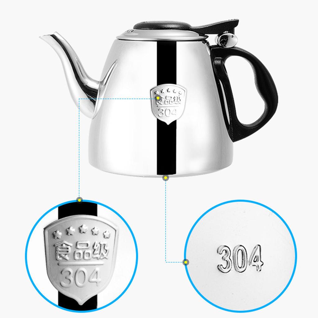 Stainless Steel Boiler Water Kettle 1200ML Tea Pot Coffee Milk Heater Pot