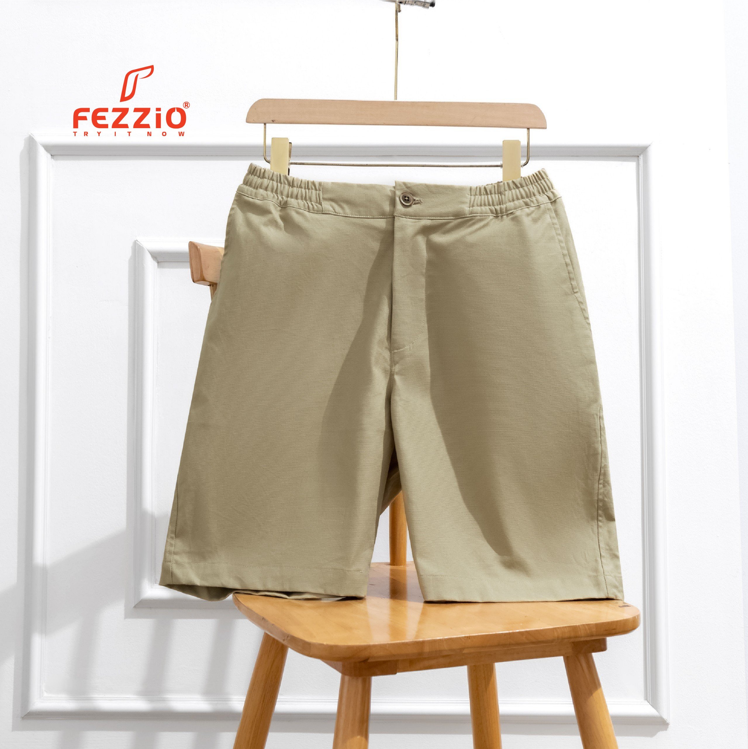 Quần short kaki thun , quần lửng nam kaki co giãn trên gối fezzio