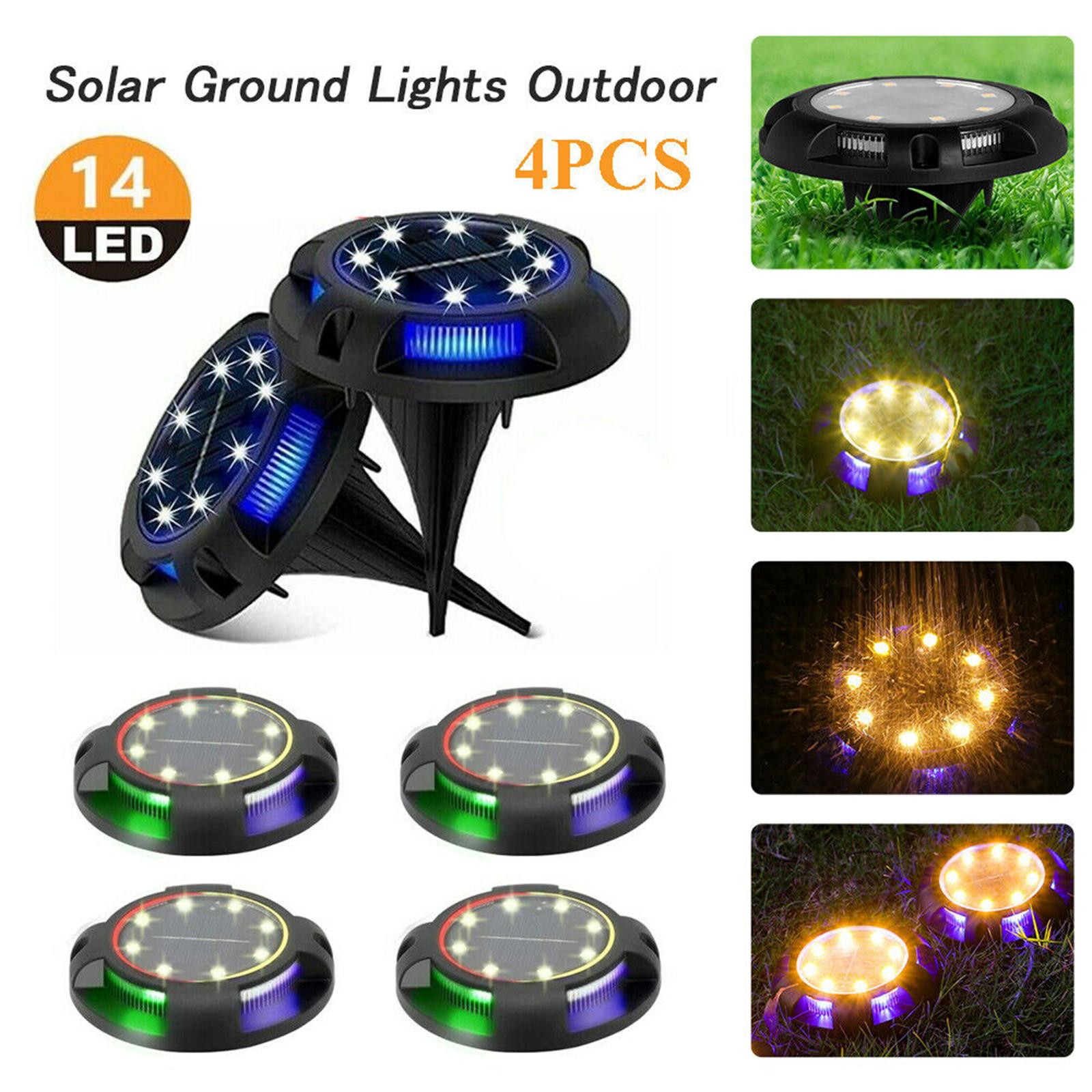 LED Solar Ground Lights Buried Lights Pathway Yard Lawn Lamp