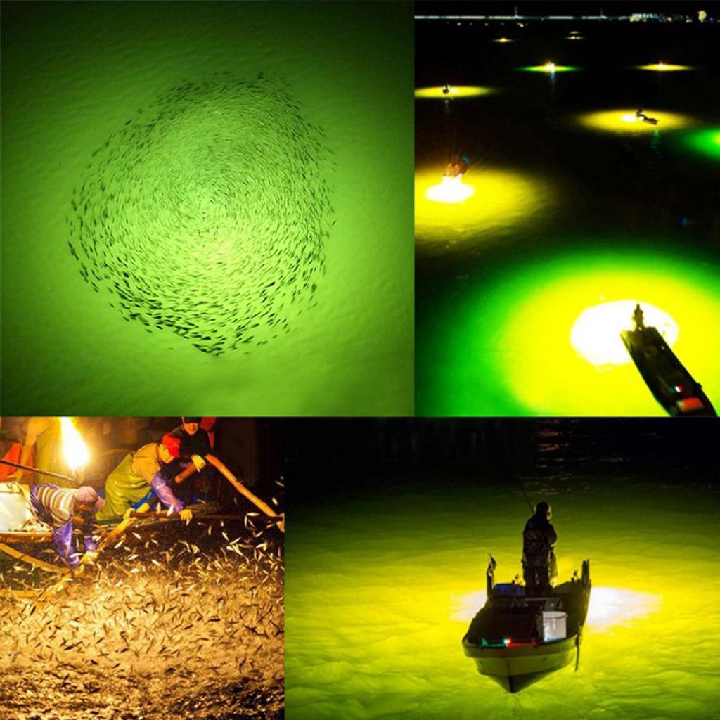 LED  Night Glow Underwater Attracting Lamp Fishing  Green
