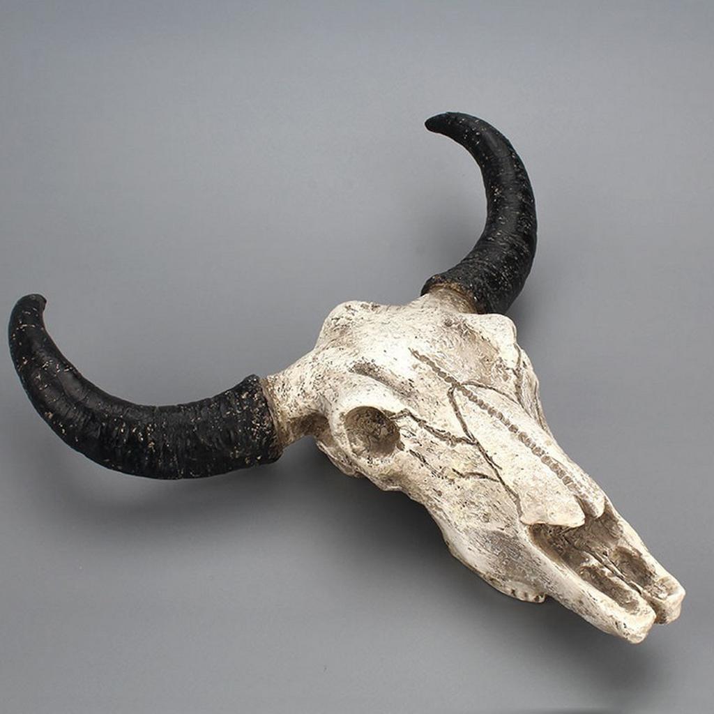 Resin Animal Head Wall Mount Hanging Wall Sculpture Home Decoration Bull Head
